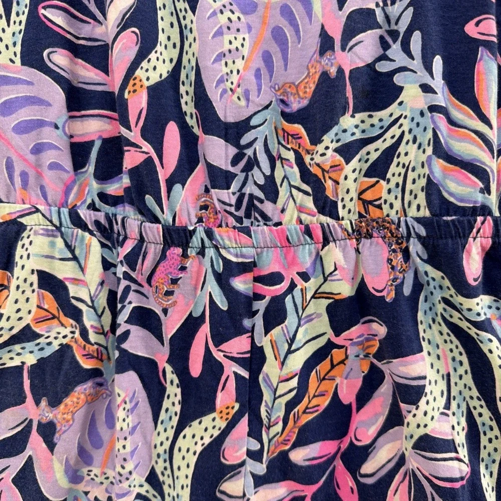 Lilly Pulitzer‎ Girls Romper Tropical Jungle Floral Resort One Piece Medium